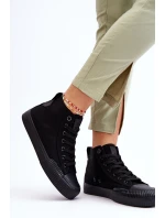 Dámské vysoké tenisky Big Star Černé model 21610389 - Big Star Shoes Dámské vysoké tenisky Big Star Černé model 21610389 - Big Star Shoes