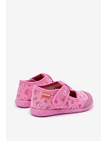 Dětské pantofle Milami na suchý zip lesklé růžové Jasimrra Dětské pantofle Milami na suchý zip lesklé růžové Jasimrra