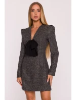 šaty s výstřihem do V černé model 21295846 - Moe šaty s výstřihem do V černé model 21295846 - Moe