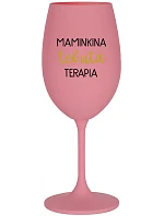 MAMINKINA TEKUTÁ TERAPIA - ružový pohár na víno 350 ml MAMINKINA TEKUTÁ TERAPIA - ružový pohár na víno 350 ml