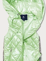 Lesklá dámská vesta v mátové barvě (AG3-02)