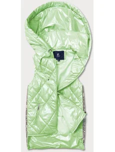 Lesklá dámská vesta v mátové barvě (AG3-02)