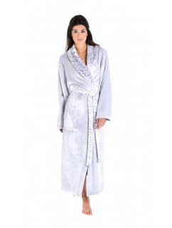 IRBIS 2556 župan se šálovým límcem L dlouhý župan se šálovým límcem šedá 9151 flannel fleece - polyester