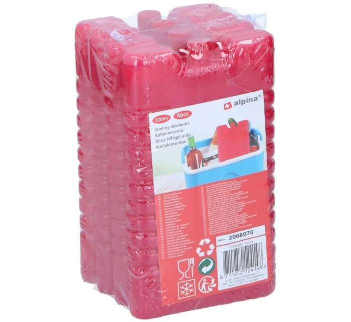 VLOŽKA DO CHLADNIČKY 4X220ML ČERVENÁ