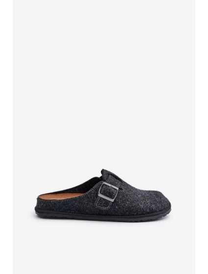 Pohodlné Pánské Pantofle S Přezkou Grafitové model 21677429 - Inblu