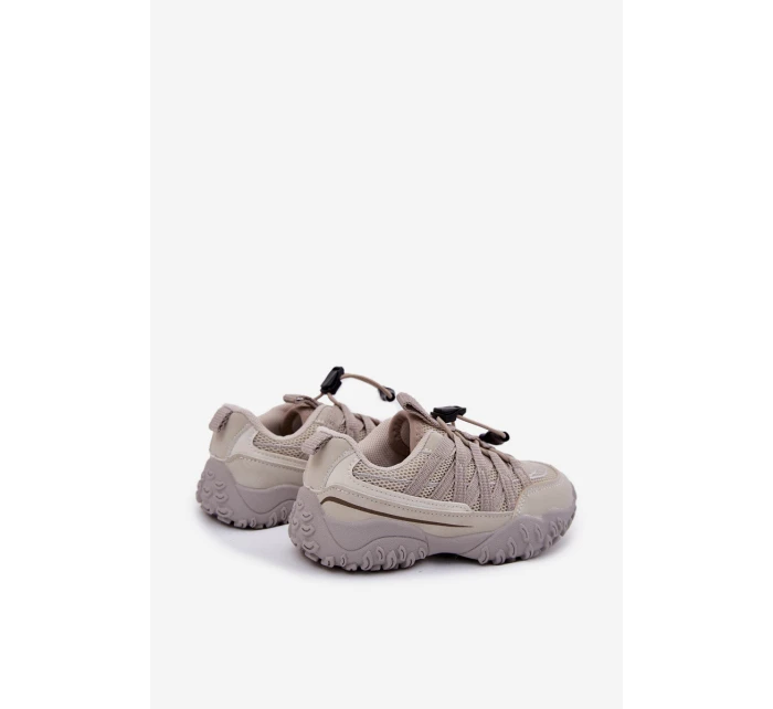 Dětské tenisky se stahováním světle béžové Nanelita