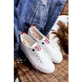 Dámské klasické tenisky Big Star - bílé/červené