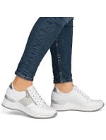 Dámské tenisky s polovičním zipem bílé model 22021873 - Rieker Dámské tenisky s polovičním zipem bílé model 22021873 - Rieker