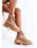 Dámské boty teplé turistické boty Béžové Flavin Dámské boty teplé turistické boty Béžové Flavin