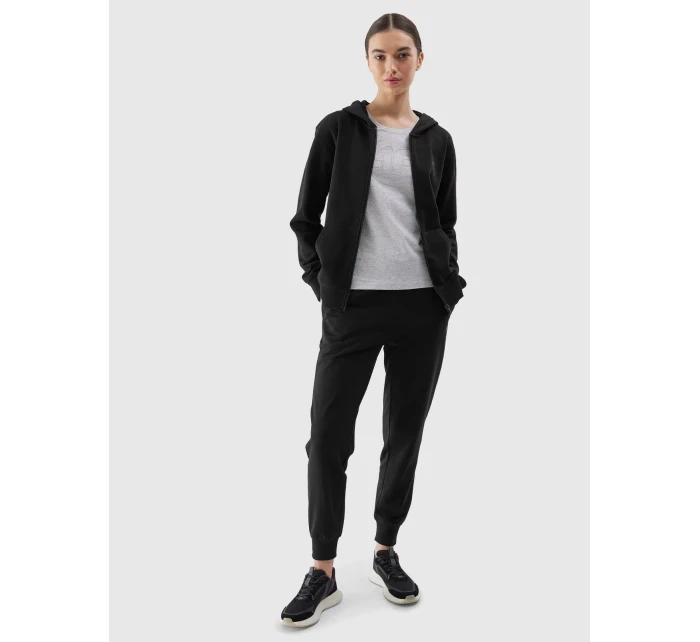 Dámská tepláková rozepínací mikina s kapucí 4F - černá