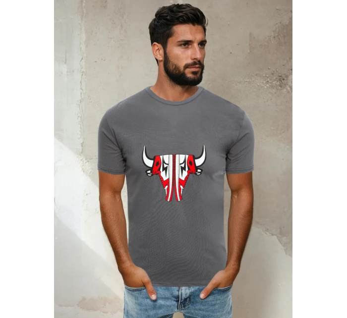 FashionStreet pánské grafitové tričko RX4931