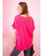 Mušelínová halenka s náhrdelníkem fuchsie