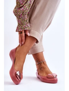 Dámské baleríny se srdcem model 21616923 Růžová - Zaxy