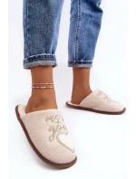 Dámské klasické pantofle s podšívkou v béžové barvě Mabira