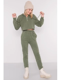 Teplákové kalhoty 15891 khaki