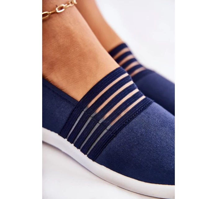 Dámské látkové tenisky Slip-On námořnická modre Lilis Dámské látkové tenisky Slip-On námořnická modre Lilis