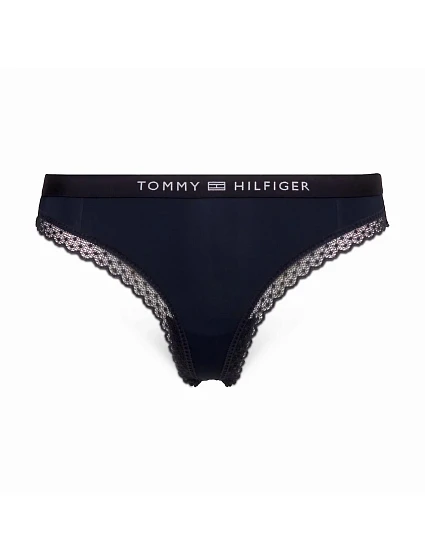 Dámská tanga Tonal Logo Lace UW0UW04184-DW5 - Tommy Hilfiger