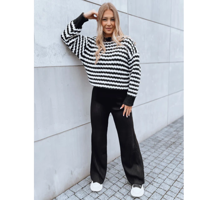 Dámské kalhoty s širokými nohavicemi MOSSYMOOD černé FashionStreet UY1689