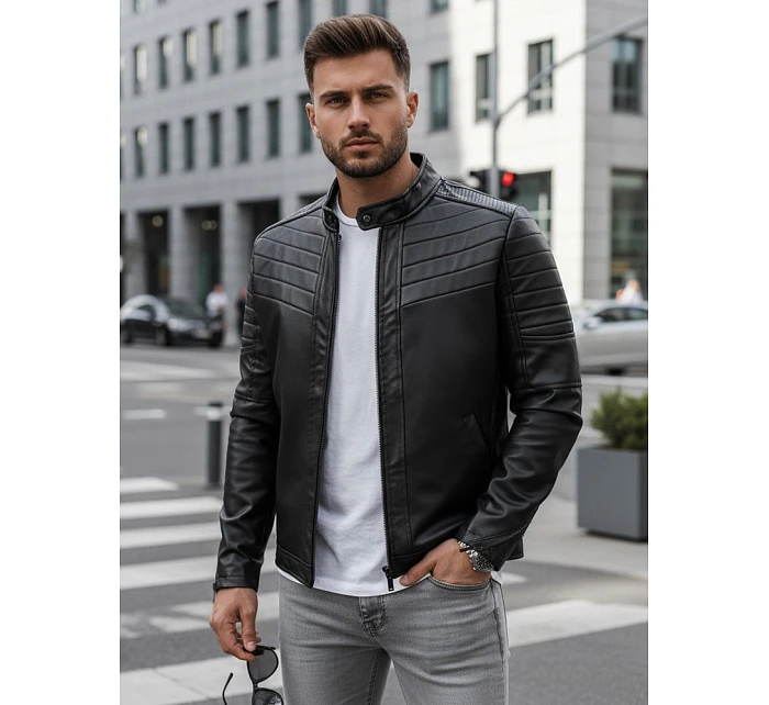Pánská kožená bunda TX4243 černá - FashionStreet Pánská kožená bunda TX4243 černá - FashionStreet