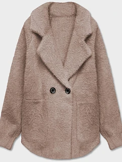 Krátký béžový přehoz přes oblečení typu alpaka model 22148429 - MADE IN ITALY