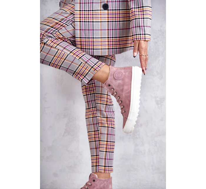 Dámské Tenisky Big Star Vysoké Zateplené Růžové model 21595916 - Big Star Shoes