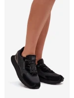 Kožené Dámské Tenisky Big Star OO274562 Hi-Poly System Černé Kožené Dámské Tenisky Big Star OO274562 Hi-Poly System Černé