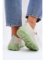 Materiálové Dámské Sportovní Boty Béžové Helinae Materiálové Dámské Sportovní Boty Béžové Helinae