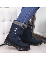 Dámské nepromokavé sněhové boty SN10/23 Tmavě modrá s šedou - American Club