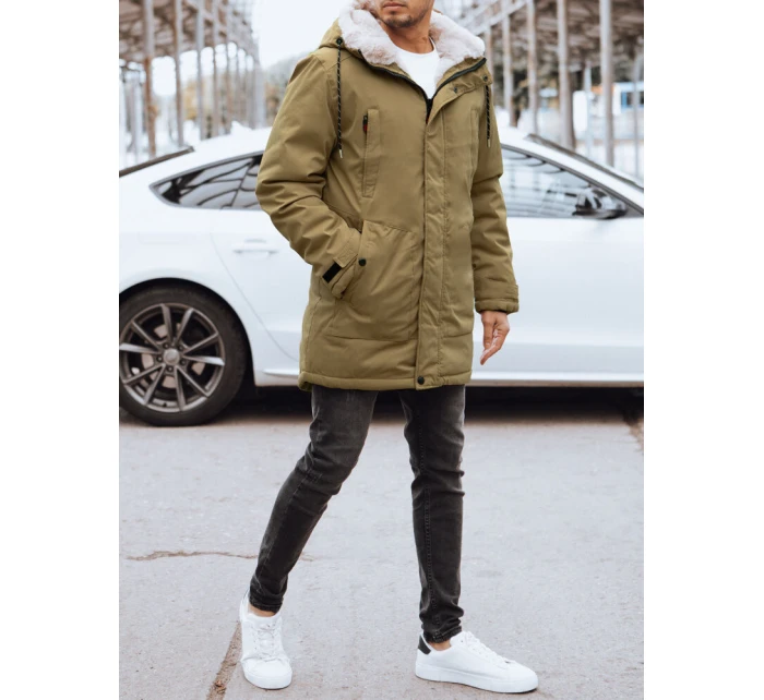 FashionStreet pánská tmavě béžová zimní bunda TX4602