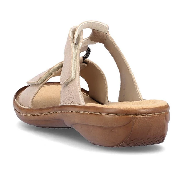 Pohodlné žabky Rieker W RKR681 beige Pohodlné žabky Rieker W RKR681 beige