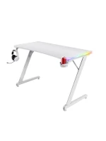 Herní stůl TRUST GXT 709W LUMINUS RGB WHITE