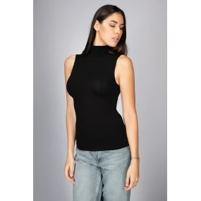 Intimidea Dámské triko bez rukávů se stojáčkem Barva: Černá, Velikost: Intimidea Dámské triko bez rukávů se stojáčkem Barva: Černá, Velikost: