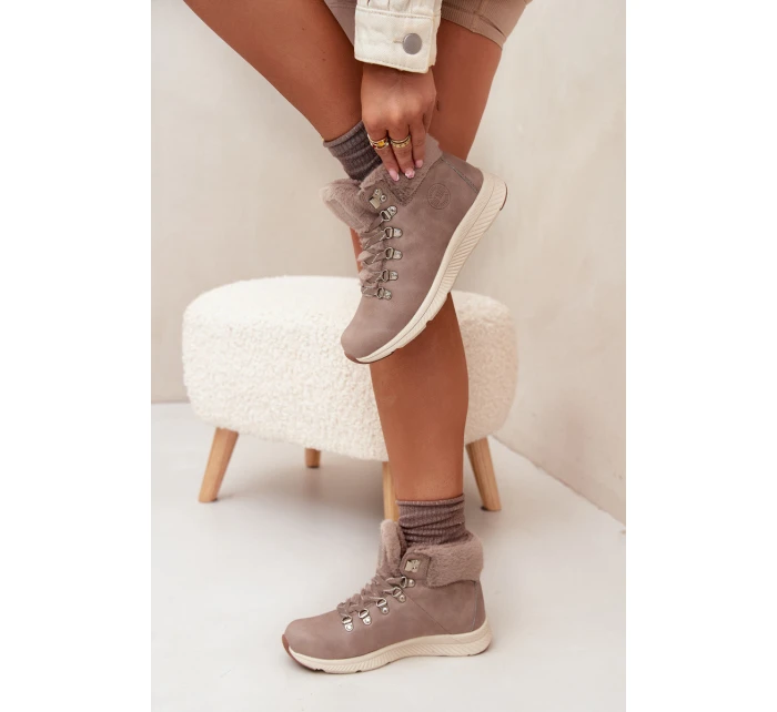 Dámské Boty S Kožešinou Big Star model 21706002 Šedé - Big Star Shoes Dámské Boty S Kožešinou Big Star model 21706002 Šedé - Big Star Shoes