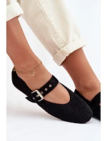 Dámské baleríny s páskem Černé model 22039934 - Boto