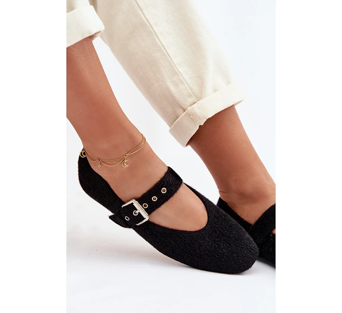 Dámské baleríny s páskem Černé model 22039934 - Boto