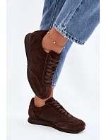 Tenisky z přírodního semiše Big Star model 22074727 Čokoládové - Big Star Shoes