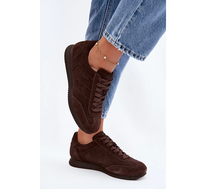 Tenisky z přírodního semiše Big Star model 22074727 Čokoládové - Big Star Shoes