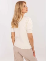 Sweter PM SW PM model 21308058 jasny beżowy - FPrice Sweter PM SW PM model 21308058 jasny beżowy - FPrice