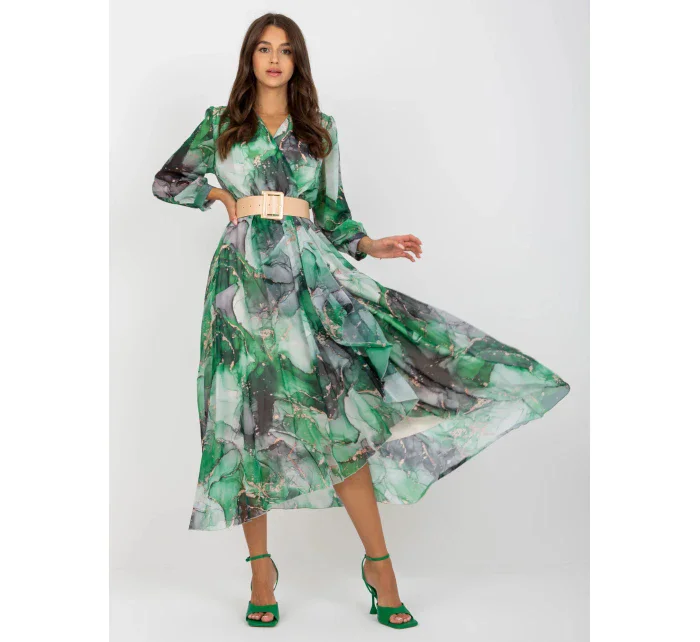 Dámské šaty 3062 4.17P černá a zelená - FPrice