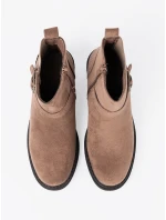 Stylové hnědé dámské  kotníčkové boty Obcas