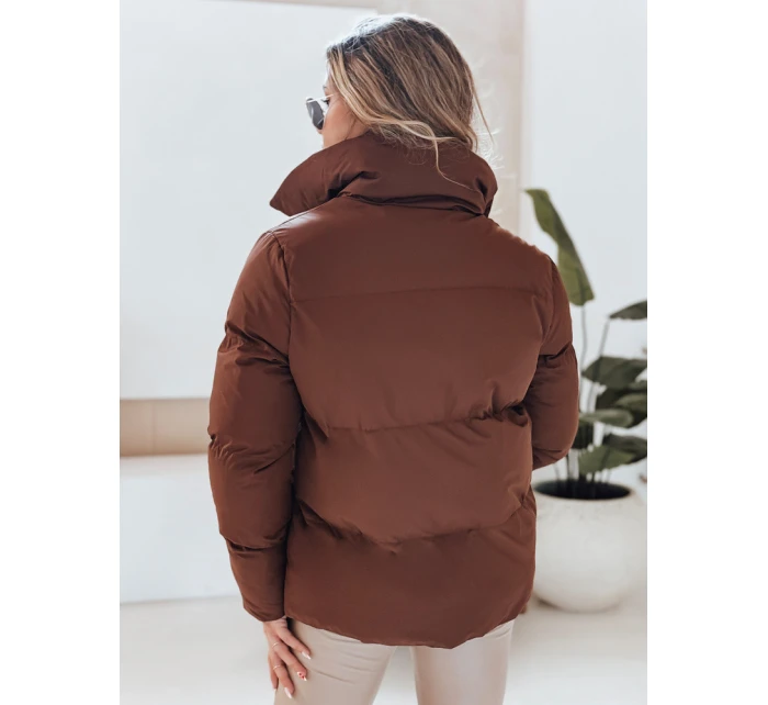 Dámská prošívaná zimní bunda LARO hnědá FashionStreet TY4958