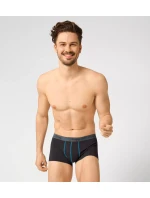 Pánské boxerky Start Hipster C2P box - BROWN - LIGHT COMBINATION - šedá- černá M003 - SLOGGI Pánské boxerky Start Hipster C2P box - BROWN - LIGHT COMBINATION - šedá- černá M003 - SLOGGI