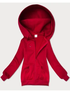 Červená dámská rozepínací mikina s kapucí S'West (B-12#)