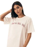 Dámská noční košilka 42675 Nimes cream - HENDERSON Dámská noční košilka 42675 Nimes cream - HENDERSON