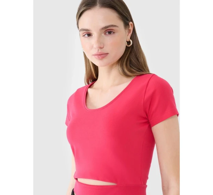 Dámské hladké tričko 4F 4FRSS25TTSHF2695-54S Dámské hladké tričko 4F 4FRSS25TTSHF2695-54S