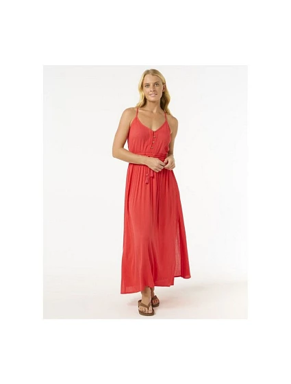 Šaty RIP CURL Classic Surf Maxi Dress, červené Šaty RIP CURL Classic Surf Maxi Dress, červené