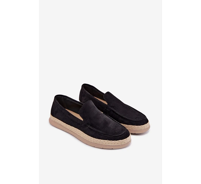 Mokasyny Espadryle Pánské Černé Rexton