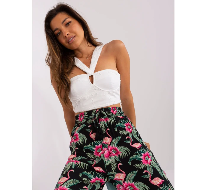 Kalhoty D73770R62237B černá zelená