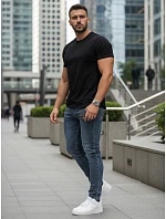 Pánské modré džíny slim fit ležérního střihu FashionStreet UX4486 Pánské modré džíny slim fit ležérního střihu FashionStreet UX4486