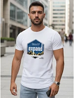 Pánské tričko s potiskem EXPAND bílé FashionStreet NX5004R
